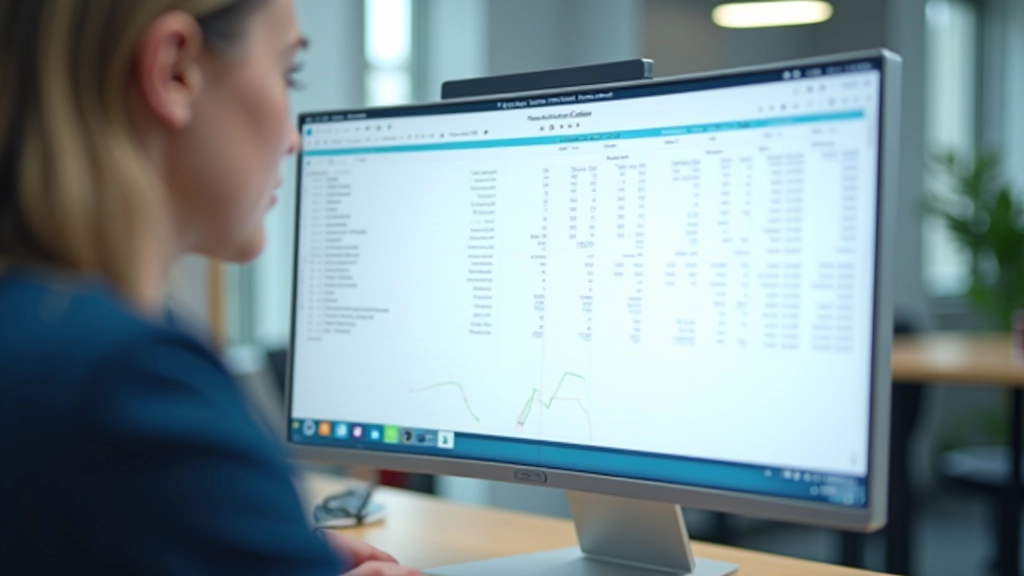 Spreadsheet und Diagramm auf Computerbildschirm zeigen Zinsvergleich