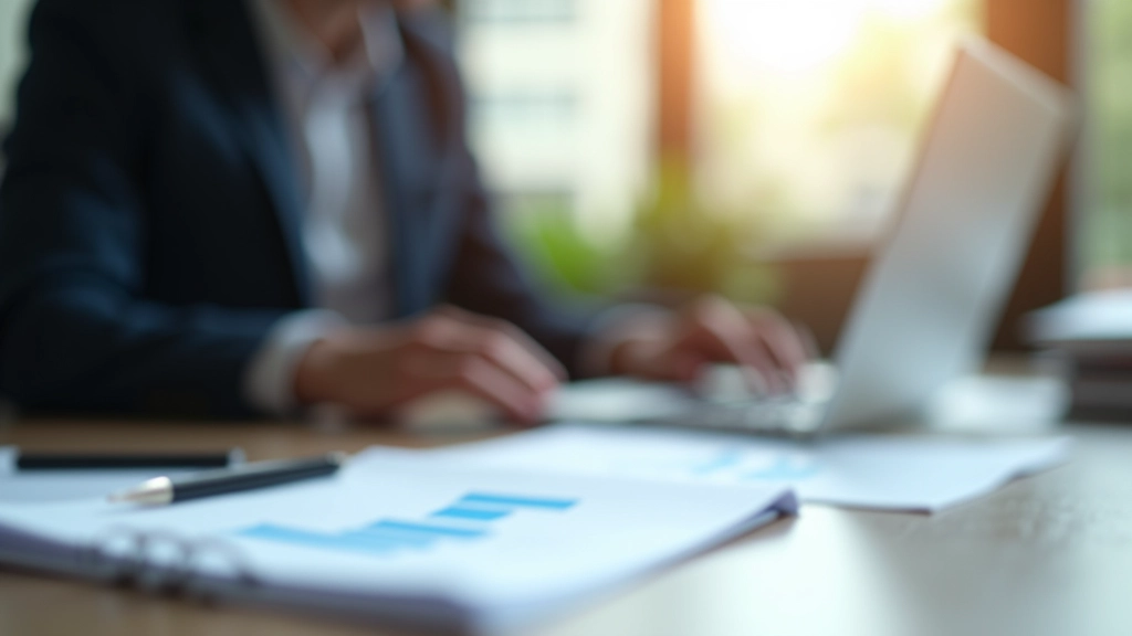 Moderne Finanzberatung mit Laptop und Dokumenten auf dem Schreibtisch