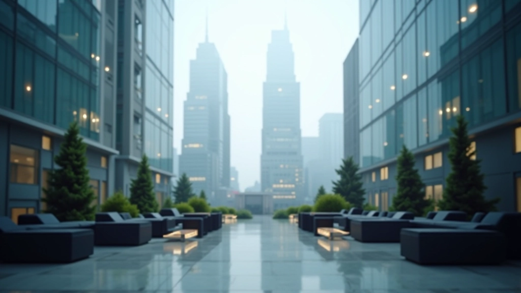 Modernes Finanzdienstleistungsbüro mit professioneller Arbeitsumgebung